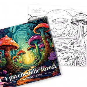 coloring book, stress relief coloring book, psychedelic coloring book, art coloring book