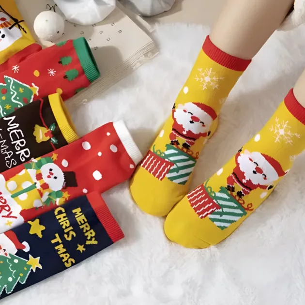 christmas ankle socks