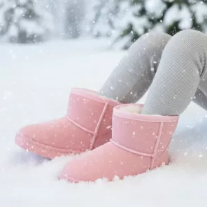 ankle boots, plush lining boots, winter shoes, kids winter boots