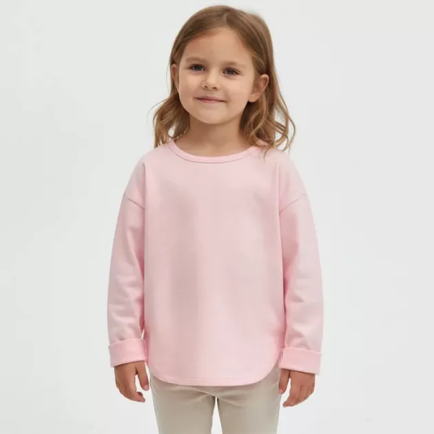 cotton long sleeve shirt, o-neck long sleeve