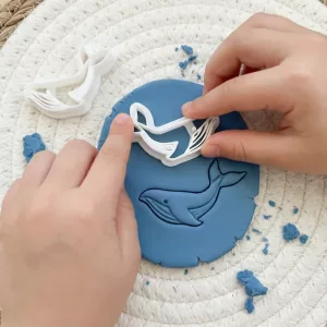 dolphin clay mold, fish earring mold